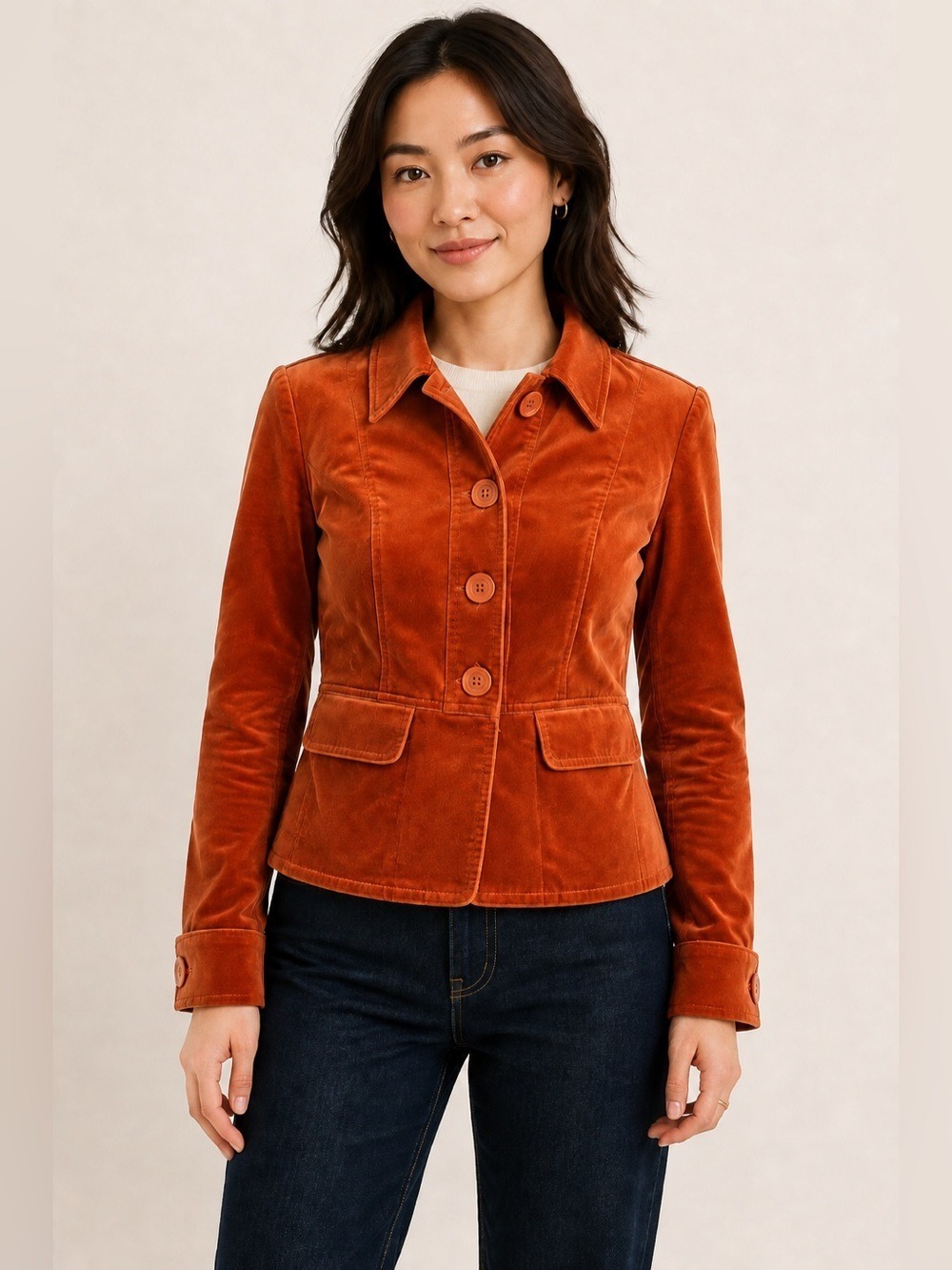 Jones New York Signature Velvet Stretch Jacket. Size PP